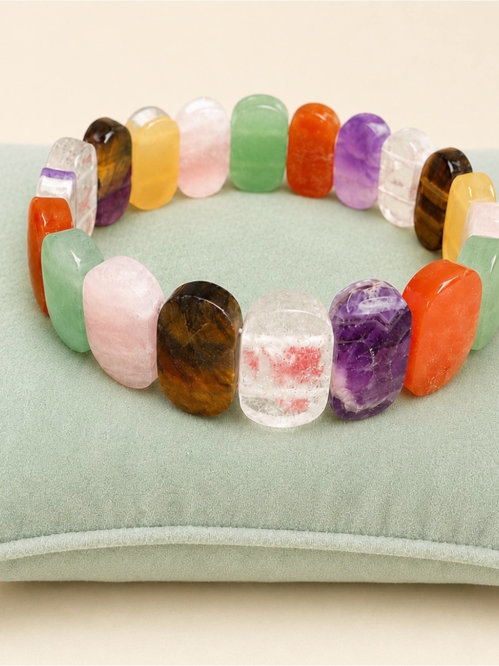 🤩Bracelet Multi-Color Natural Gemstone Stretch Healing Stones Meditation